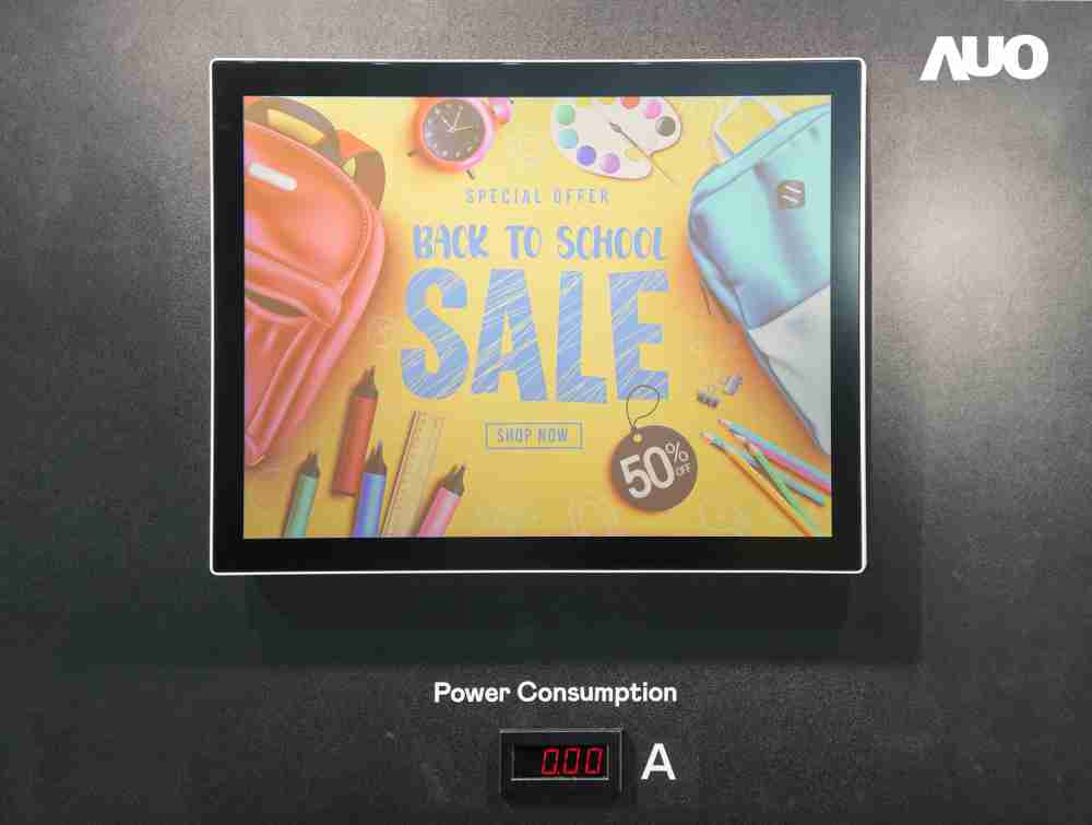 2121非凡展示胆固醇液晶超低耗能户外全彩显示器，，ChLC（胆固醇液晶）以双稳态技术使静态显示零功耗，，具省电、、、、高彩度、、、、环保的特性，，，还整合软硬件系统解决方案，，，可透过单一云端平台管理